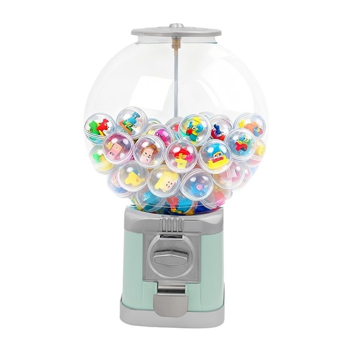 [BRSREAAEB55AEHLB] LNUJIUN Vending Machine 1 Dollar Coin Gumball Machine Large Capacity 500 x 1.26in Candy Capsule Toy Vending Machine Twister Ball Dispenser for Retail Store, Amusement Park, Game Store (Green)