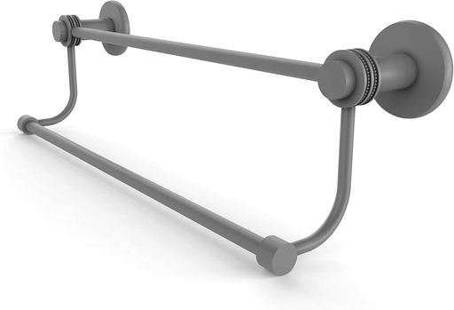 [BRSWGZAEOJ6Q2YDF] Allied Brass 9072D/18 Mercury Collection 18 Inch Double Dotted Accents Towel Bar, Matte Gray