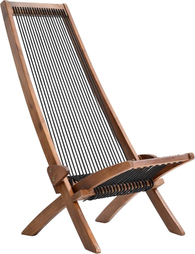 [BRSWYAIBBUMQAYDP] Catrimown Folding Wooden Outdoor Lounge Chair Low Profile Acacia Wood Lounge Chair for The Patio Porch Deck Balcony Lawn Garden Wood Accent Furniture for Home