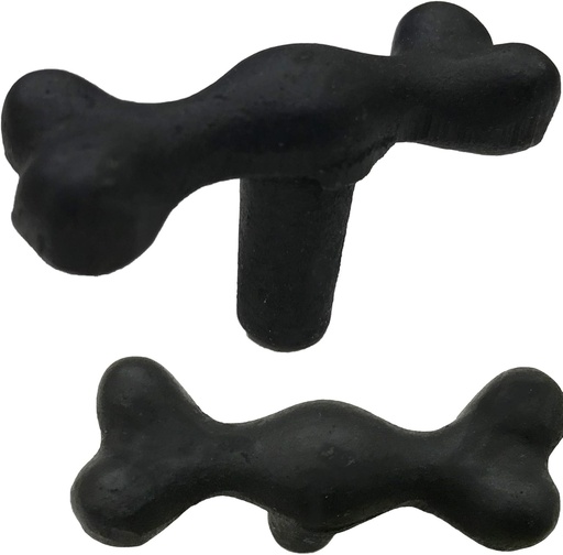 [BRSWGFQQCQPQEHY7] OLD NAIL SOURCE 2"- Dog Bone - BB-183 - Cabinet Knob Handle - for Gate, Drawer, Closet, Cabinet, Dresser - Black Finish for Interior & Exterior Designing - BB-183 (4)
