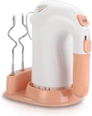 Egg Beater with Five-Speed Adjustment and Double-Rod Design, with One-Button Back-Off Setting Mixer,with Storage Base