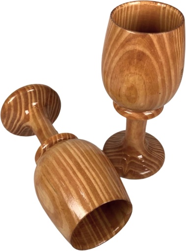 [BRSROEI2AEFQK3DU] collectiblesBuy Antique Wooden Wine Goblets Set of 2 Natural Vibe Rustic Elegance Eco Friendly Heritage Harvest Cups Handcrafted Drinkware for Wine and Beverages