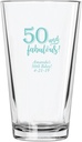 Personalized Color Printed Pint Glass - 50 and Fabulous - Robins Egg Blue - 144 pack