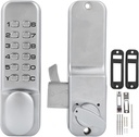 Mechanical Keyless Entry Door Lock 1‑11 Digits Combination Password Security Coded Lock with Pushbutton Keypad for Kitchen Office Balcony Sliding Door,11 Digitals Mechanical Password Door Lock Set