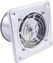 Kitchen Exhaust Fan 25W 4 Inch Kitchen Toilet Exhaust Fan Stainless Steel Louver Mini Window Exhaust Fan Air Ventilation Draft Blower Metal Pipe(Square)