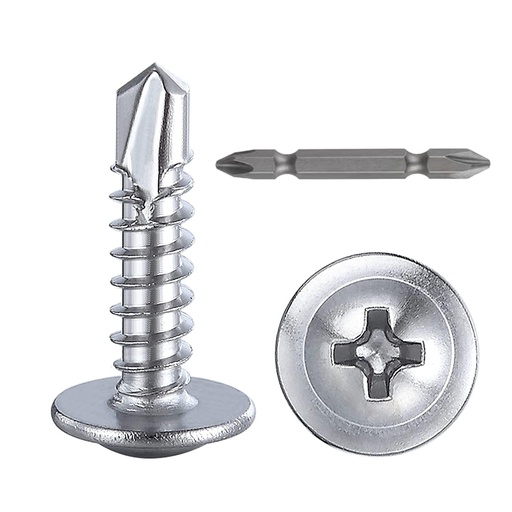 [BRSW2AIBBENAKDLO] Wensilon（300pcs）#8×3/4”for Sheet Metal Self-Tapping Screws 410 Stainless Steel Truss Head High-Strength Quick Tapping Screws