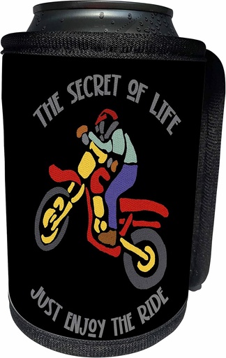 [BRSRMYD3OIGR6H32] Can Cooler Bottle Wrap - Cool Colorful Dirt Bike Off Road Motorcycle enjoy the ride Sports and Hobbies