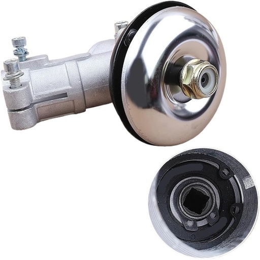 [BRSRE23QPN5GM2TH] LMchUY 7T 9T Universal Gear Head 26MM Gearhead Gearbo M10*1.25 Brush Grass Cutter Trimmer Replace Dia Lawn Mower Replacement Parts(Square)