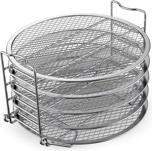 [BRSWYZYECJ5WCGTA] SICHEER Dehydrator Rack Stainless Steel Stand Accessories Compatible with Instant Pot Air Fryer Crisp Lid 6 Quart