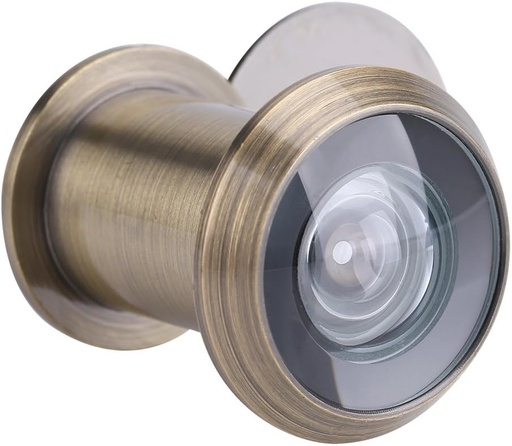 [BRSROEL4DIBWOHLH] Home Security Door Viewer, 220 Degree Door Viewer, Optical Glass Wide Angle Door Scope Viewer with Privacy Cover (Bronze Plating)