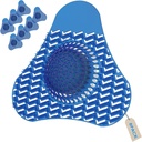 Livilord Urinal Screen Deodorizer, Urinal Cakes with 3D Anti-Splash Long Bristles, Male Urinal Mats Pads with Odor Protection for Men Toilets Bathroom (8 Packs)