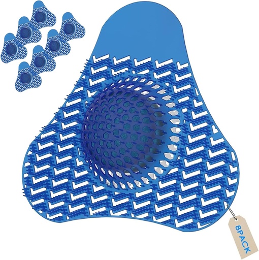 [BRSREFL6AFYRUAD2] Livilord Urinal Screen Deodorizer, Urinal Cakes with 3D Anti-Splash Long Bristles, Male Urinal Mats Pads with Odor Protection for Men Toilets Bathroom (8 Packs)