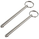 2 Pack Quick Release Pin, Diameter 5/16"(8mm), Overall Length 4.72"(120mm), Usable Length 4.13"(105mm), Full 316 Stainless Steel, Bimini Top Pin, Marine Hardware