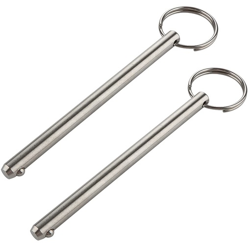 [BRSW2ZYZOQGR4YL7] 2 Pack Quick Release Pin, Diameter 5/16"(8mm), Overall Length 4.72"(120mm), Usable Length 4.13"(105mm), Full 316 Stainless Steel, Bimini Top Pin, Marine Hardware