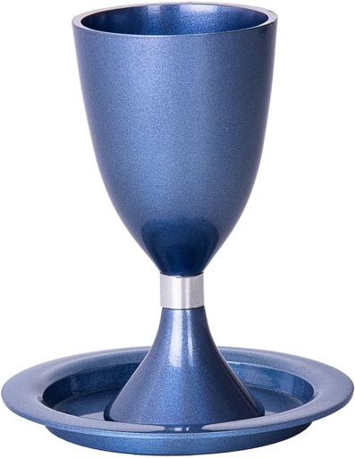 [BRSW2BT2CJYRSYDA] GIFTS PLAZA (D) Judaica Kiddush Cup Blue Shabbat and Havdalah Goblet 6 inches high