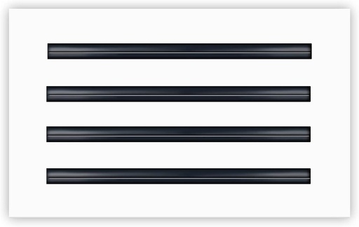 [BRSWGHD5BN6BMDIY] BUILDMART - 12x8 White Modern AC Vent Cover - Decorative Air Vent - Standard Linear Slot Diffuser - Register Grille for Ceiling, Walls & Floors - Texas Buildmart