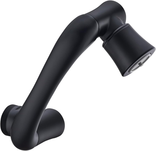 [BRSRA2Y3C4PWKCQ3] BAGNOLUX Brass 1080° Swivel Faucet Extender for Bathroom Sink, 2 Modes Rotating Faucet Extension Spout, Universal Splash Tap Faucet Aerator Attachment Adapter for Kitchen Sink, Matte Black