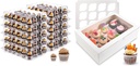 NPLUX Bundle of 20 Pack Cupcake Containers and 6 Pack Cupcake Boxes for 480 Cupcakes