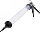 uxcell Manual Sausage Caulking Gun, ABS Sealant Cartridge Tube Caulk Applicator 600ml/20oz, 12:1 Thrust rate with Cones Nozzles, Translucent