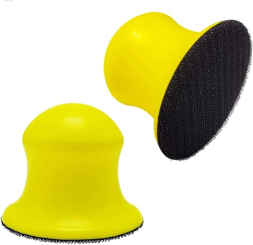 [BRSWGCAYCQMAIFL6] Tockrop 2 Pack 3" Round Hand Sanding Blocks for 3 Inch Hook and Loop discs Ideal For Wood Furniture Restoration Home Arts and Crafts