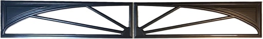 [BRSRACYCCQBRYDTH] 2 Amarr Sunray Long Panel Replacement Inserts for Amarr Garage Doors Black 38.5" x 11" ONLY FITS Amarr & Pella Garage Doors