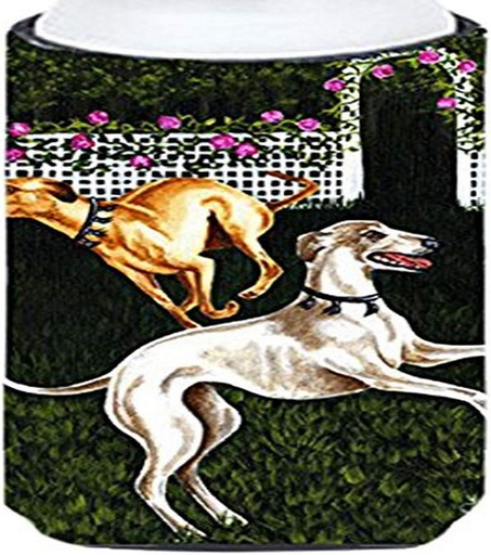 [BRSWKEAZA4BGMCLE] Caroline's Treasures AMB1354TBC Rose Garden Frolick Greyhounds Tall Boy Hugger Can Cooler Sleeve Hugger Machine Washable Drink Sleeve Hugger Collapsible Insulator Beverage Insulated Holder
