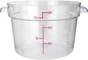 Winco Polycarbonate Round Food Storage Container, 12 Quart
