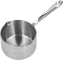 Butter Warmer, 0.5Qt/300ml Mini Milk Warmer Pot Stainless Steel Coffee Pots Saucepan Butter Melting Pot with Dual Pour Spout for Coffee Tea Soup Warming