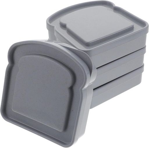 [BRSREHYFCJ7W2YD7] Luxshiny 4pcs Sandwich Containers Leak Bread Storage Boxes Lids Portable Food Storage for Lunch and Kitchen Use