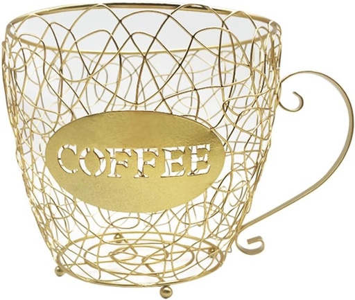 [BRSROAYRAAMGMYL6] Hlsicnalm Coffee Capsule Universal Storage Basket Coffee Cup Basket Coffee Pod Organizer Holder Black for Home Cafe Hotel Golden