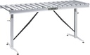 HTC HRT-90 Adjustable Folding Roller Conveyor Table 66-Inch length by 24-Inch wide 17-Ball Bearing Rollers, 500 Lbs. Material support