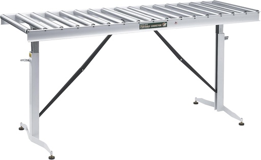 [BRSWIYTZOF5WE2TZ] HTC HRT-90 Adjustable Folding Roller Conveyor Table 66-Inch length by 24-Inch wide 17-Ball Bearing Rollers, 500 Lbs. Material support