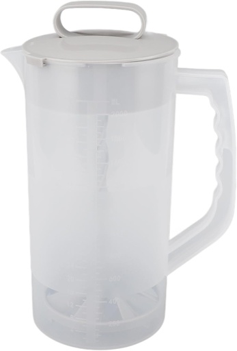 [BRSREZIKDIHGGAAV] Pilipane Manual Juice Extractor Blender Clear Scale Tight Lid Manual Fruit Juicer Blender for Home Use 2000ML Capacity Easy to Clean Multi Purpose Usage for Large Families PP Material