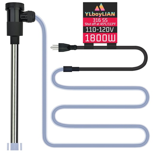 [BRSREFIKDIIA4DIU] YLboyLIAN 1800W Immersion Water Heater for Hot Tub & Pool – Portable Electric Submersible Heater with Temp Control, Auto Shut-Off, and WiFi Timer for Spa, Bathtub, Swimming Pool and Above Ground Pool