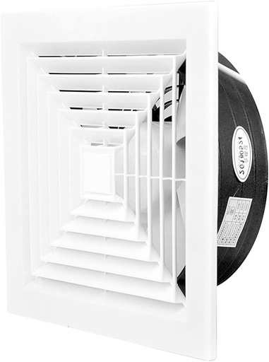 [BRSRO2TRBUNWEDTU] Exhaust Fan 8/10/12Inch Powerful Celling Bathroom Extractor Exhaust Fan Square Breathable Fan with Grille for Kitchen Toilet Window Ventilation Fans Ventilation Fan (Size : 12inch)