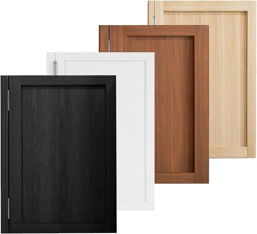 [BRSREGIFCIJQOE32] Wood Cafe Single Swing Doors, Two-Way Saloon Door Half Door for Entrance Partition, Auto-Close Swinging Doors Includes Hinges, for Restaurant Counter Stairs(Brown,31″x31.5″)