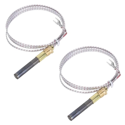 [BRSROADYBABRMHTB] 2PCS Thermopile for Water Heater, 36 Inch Thermopile Generator Universal Gas Thermocouple Kit Thermopile Replacement Thermocouple for Gas Ovens, Gas Grills