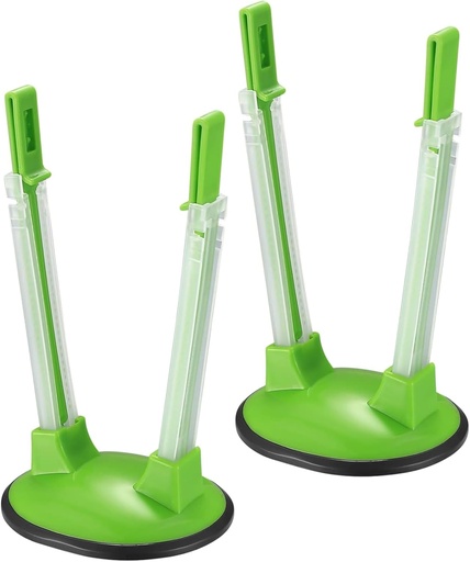 [BRSROC36DF5GG3Q4] 2 Pcs Freezer Bag Holder Stand, Food Storage Holders, Adjustable Plastic Food Prep Bag, Zip Lock Bag Holder Stand for Food Meal Prep Bag, Kitchen Gadget Baggy Rack