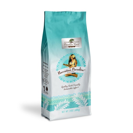 [BRSRAAAZCVYQ22DG] Hawaiian Paradise Coffee Paradise Roast Whole Bean 24oz. - 100% Arabica Coffee Premium Rich Bold Signature Brewed Coffee from the Finest Beans