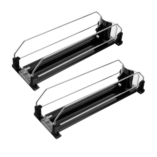 [BRSRAGDQDIFBOCI2] CHILDWEET 2pcs Automatic Drinks Organizer Dispenser for Fridge Efficient Beverage Pusher Smooth Sliding Action Neat Arrangement for Soda Cans and Beverages