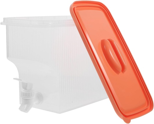 [BRSREHY3OQCGA3D3] Plastic Refrigerator Drink Dispenser with Spigot for Cold Beverages Large Capacity Transparent Water Container for Iced Tea Lemonade Party Use Plastic Construction Suitable for