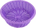 BESPORTBLE Purple Plastic Basket Bread Basket Round Storage Basket Kitchen Wicker Bread Box Rattan Toys Storage Boxes Fruit Plate Trays Organizer Home Decor