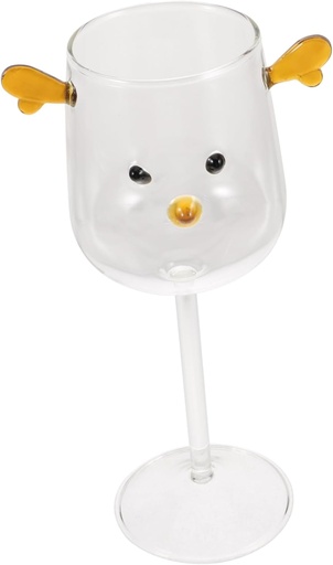 [BRSREZIOPIARUALF] Alipis Cartoon Glass Cup Transparent High Foot Water Mug for Juice Coffee Iced Tea More Everyday Drinkware for Home Office Parties