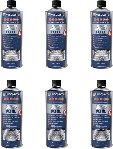 [BRSWK2T7PIIGAC3K] Husqvarna 584309701 XP Pre-Mixed 2-Stroke Fuel and Engine Oil Quart (6 Pack)
