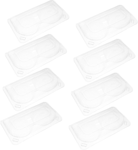 [BRSREEIZDMMAA2TG] BUGUUYO 100pcs Clear Plastic Mini Cake Boxes Food-grade Pastry Containers for Cupcakes Egg Tarts and Bakery Treats Lightweight Disposable Packaging for Takeout and Parties