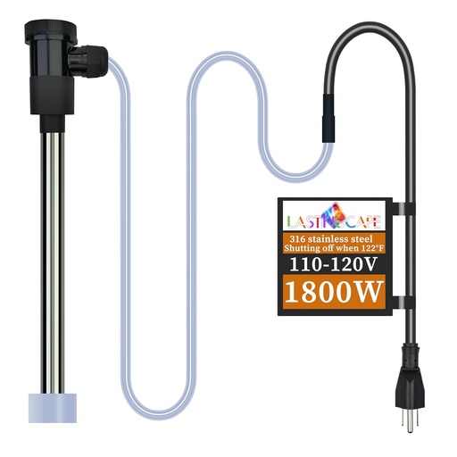 [BRSREFINOF7WCHLG] 1800W Submersible Pool and Hot Tub Portable Electric Immersion Water Heater with Temp Control, Auto Shut Off and WiFi Timer for Bathtub, Swimming Pool, Above Ground Pool and Baptism Pool