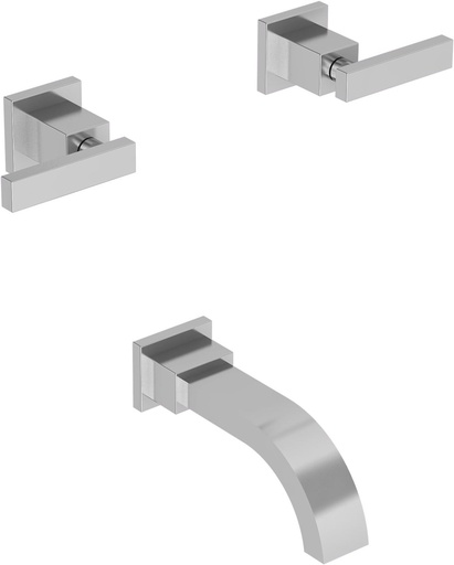 [BRSWIYI4BEOBWDYV] Newport Brass, 3-2045/26, Double Handle Tub Filler with Tub Spout and Metal Lever Handles from the Secant Collection, Polished Chrome