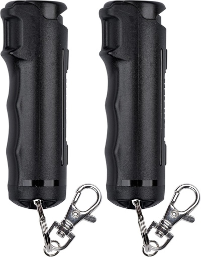 [BRSRMGQRBACQM3TV] Sabre Pepper Gel - Fast Flip Top, Snap-Clip Keychain, Easy to Use & Carry, Maximum Police Strength OC Spray with UV Dye for Self Defense, 10 Second Spray Time, Finger Grip for Faster Aim, 0.54 fl oz