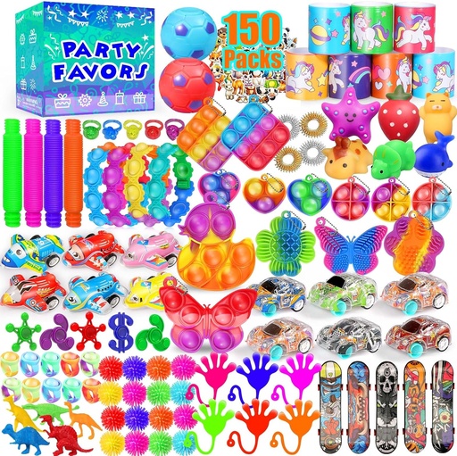 [BRSRE2QFB4OWOE37] Party Favors for Kids 8-12 4-8, 150-Pack Fidget Toys Bulk, Treasure Box Toys for Classroom, Stocking Stuffers Goodie Bags, Classroom Prizes, Birthday Holiday for Boys Girls