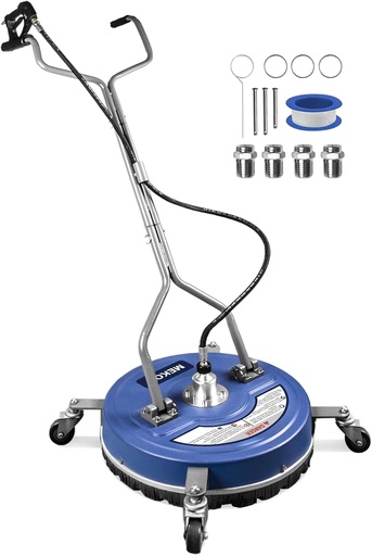 [BRSW2BIEB4DQICYY] MEKOH Pressure Washer Surface Cleaner 20'', 4500PSI Power Washer Surface Cleaner Attachment with Wheels, Pressure Washer Accessory for Driveway Sidewalk Curb Deck Patio Cleaning, 3/8'' Quick-Connect